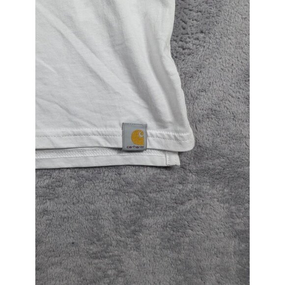Carhartt Womens Tank Top Size Small White Relaxed Fit Lightweight Work Rugged - Picture 3 of 7